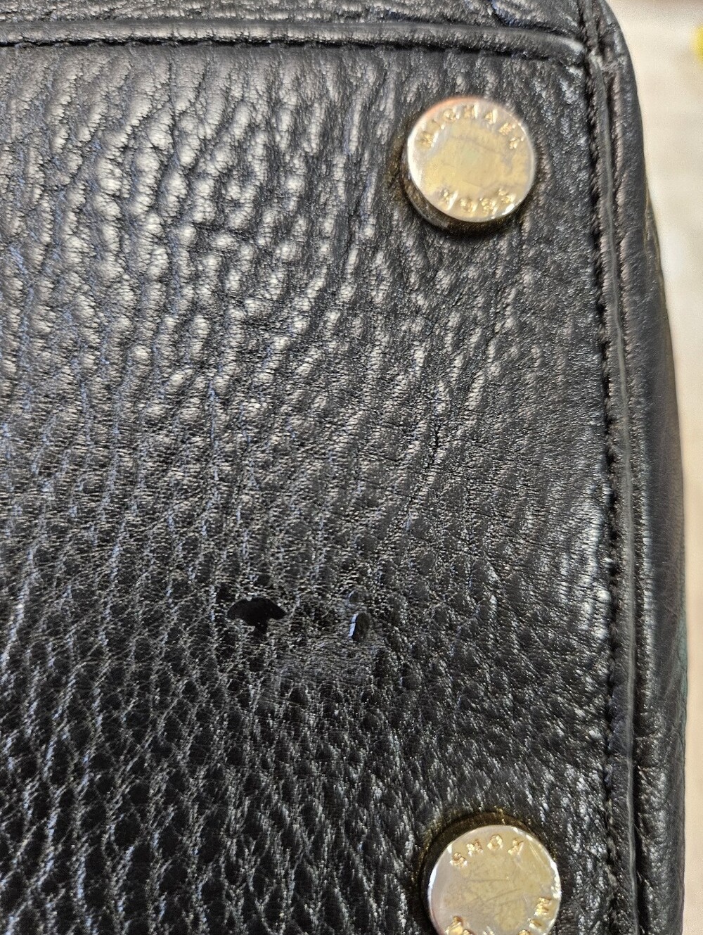 EUC MK Kirby Black Pebble Leather Women’s Satchel with Gold Hardware And Dustbag - Picture 15 of 15